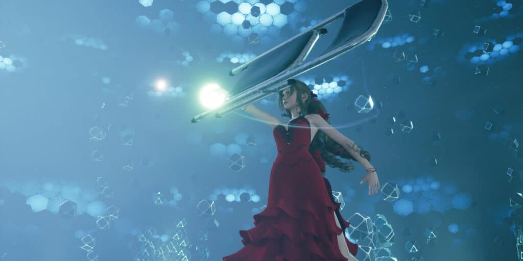 Aerith can wield a chair in Final Fantasy 7 Remake.
