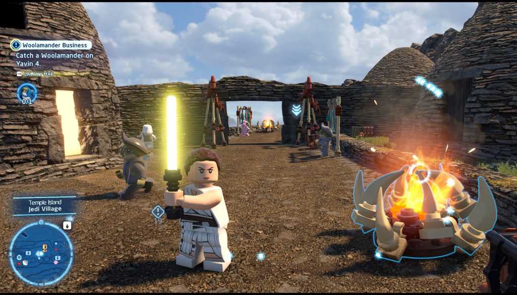 LEGO Star Wars Skywalker Saga Ahch'To - Rey trying to look impressive