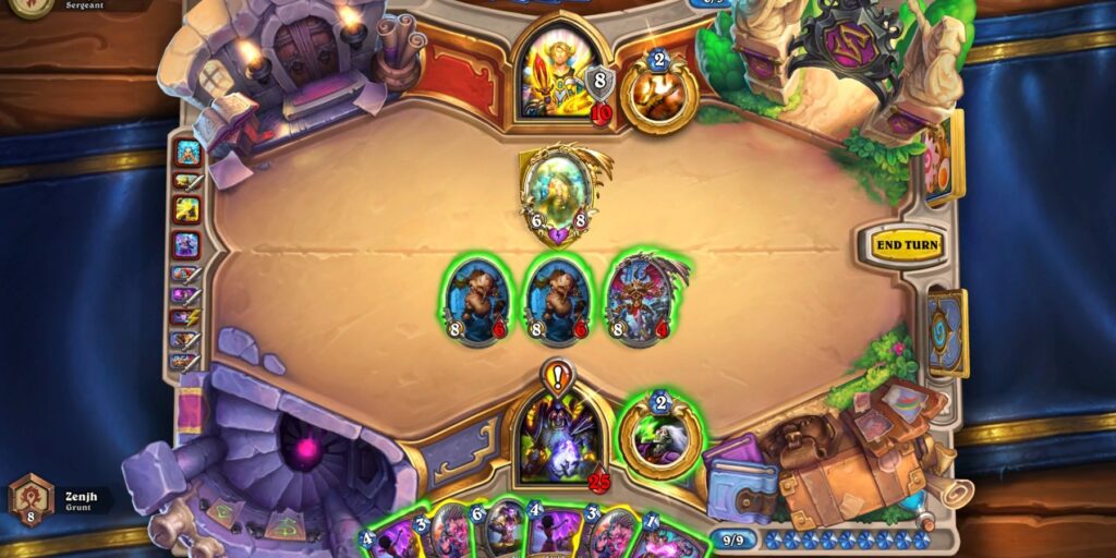 A battle in hearthstone is among the best deck building games