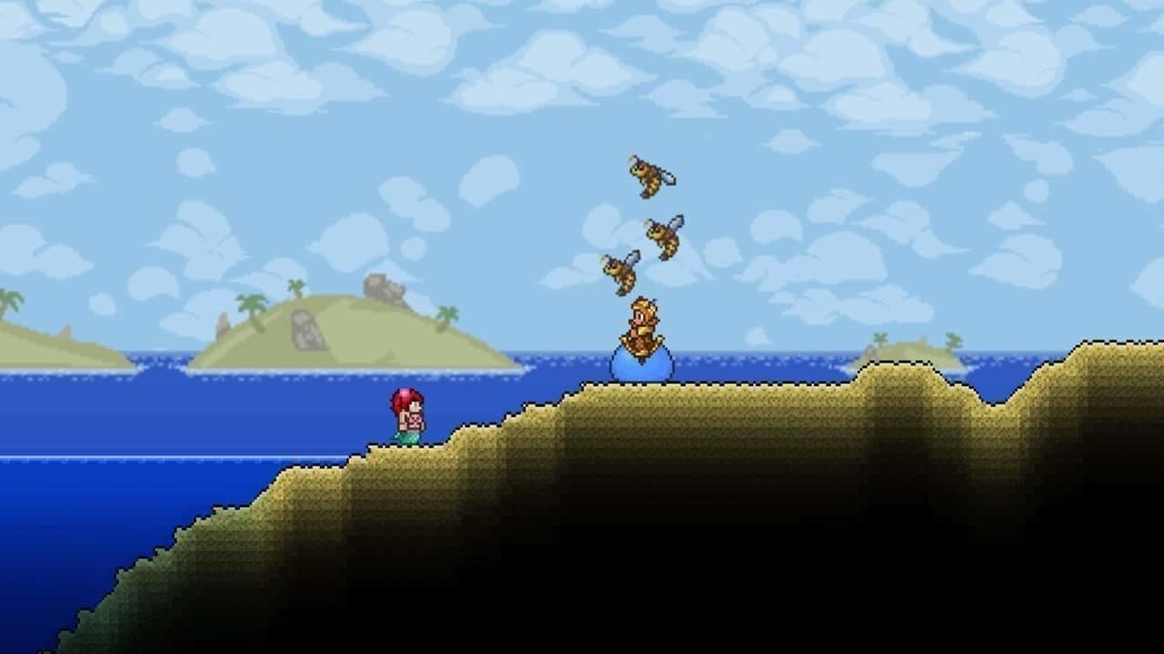 More terraria. Море террария. Terraria Русалка. Шершень террария. Шерстни в террарии.