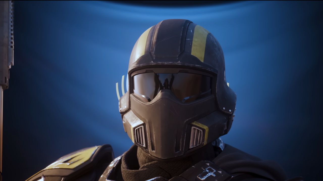 Close-up of the Helldivers 2 helmet
