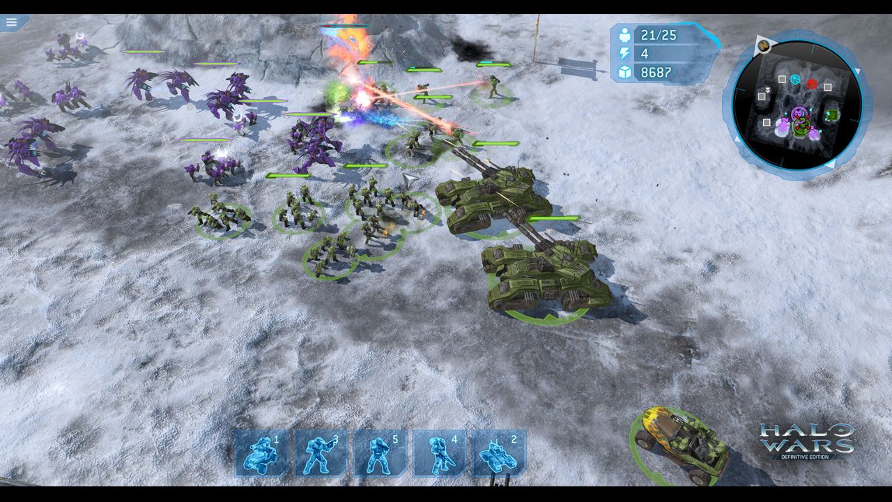 Halo Wars combat in action